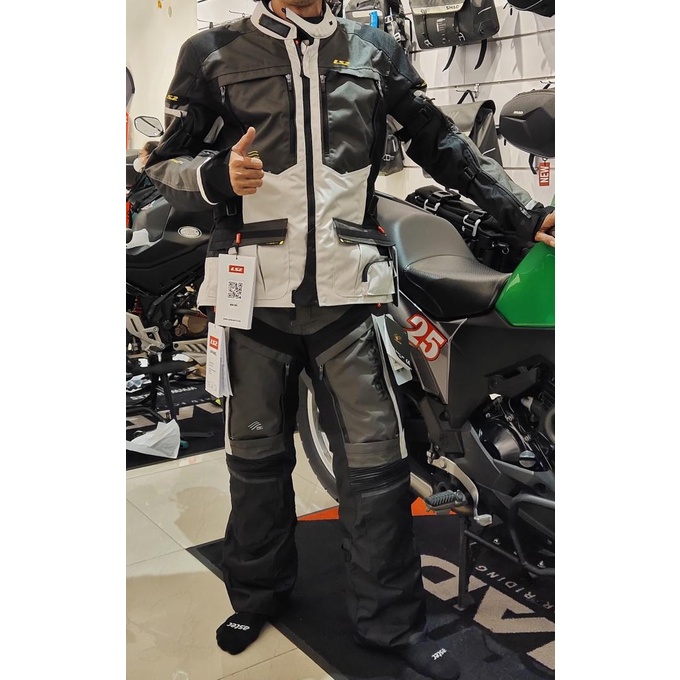 PROMO LS2 NORWAY TOURING JACKET - BLACK / GREY / YELLOW