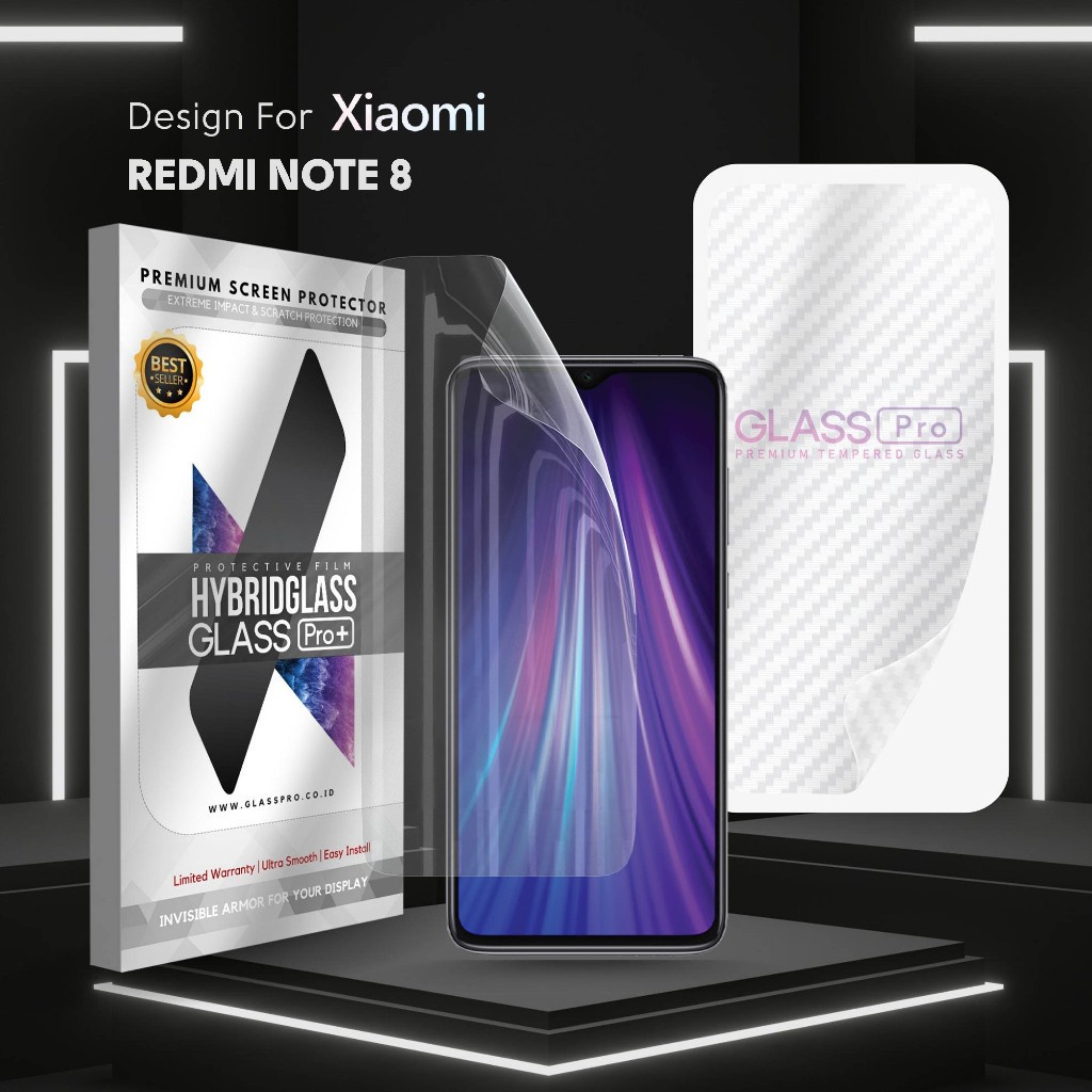 Hybrid Glass Premium Anti Gores Hydrogel Xiaomi Redmi Note 8 Full Cover Screen Protector Glass Pro N