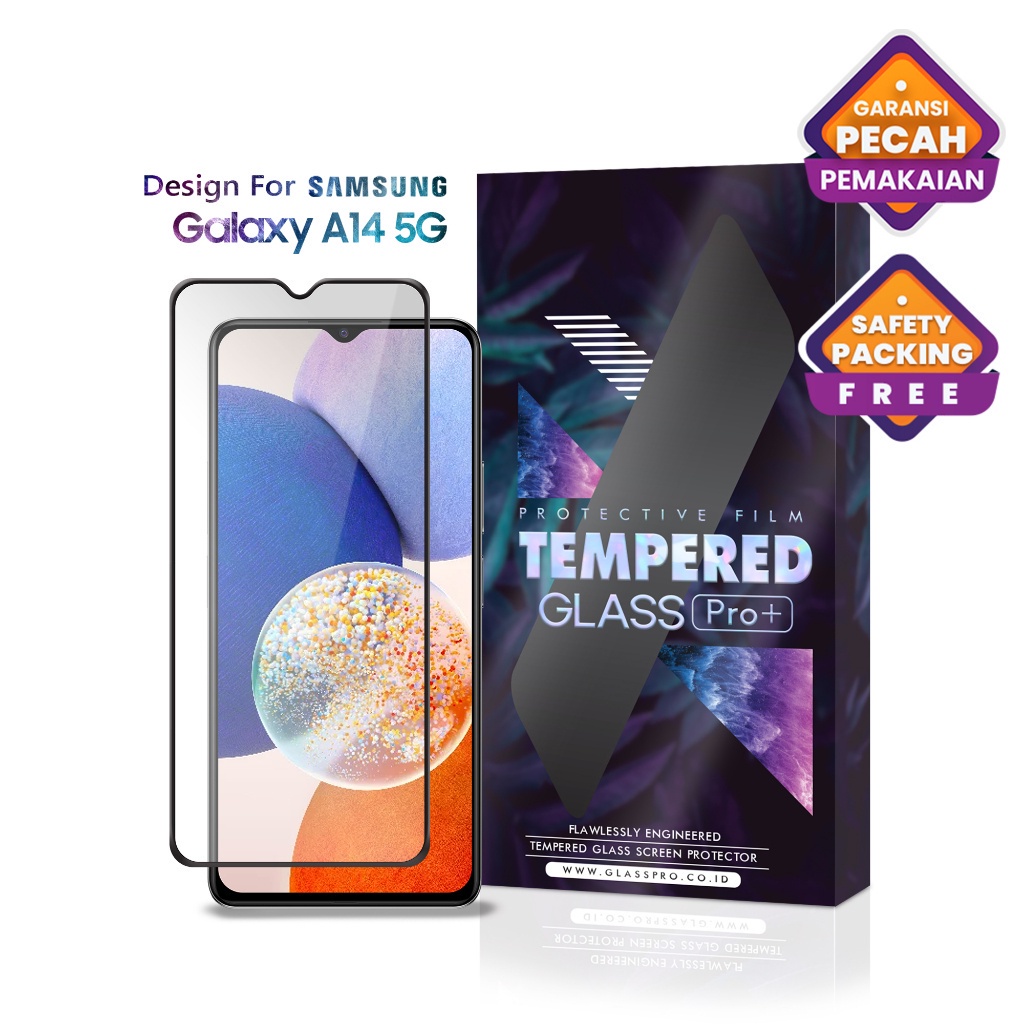 Tempered Glass Samsung Galaxy A14 5G Full Cover - Premium Glass Pro