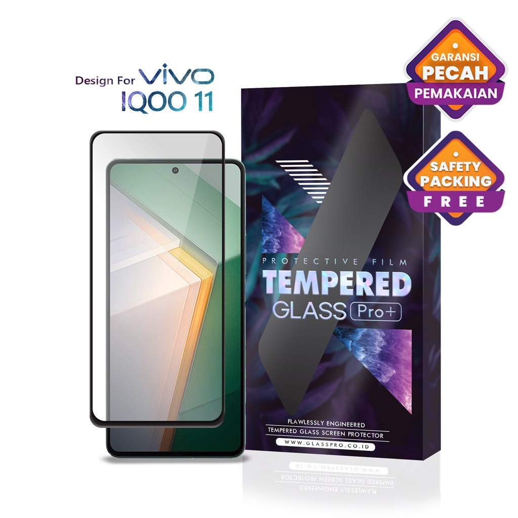 Tempered Glass Vivo iQOO 11 Full Cover - Premium Glass Pro