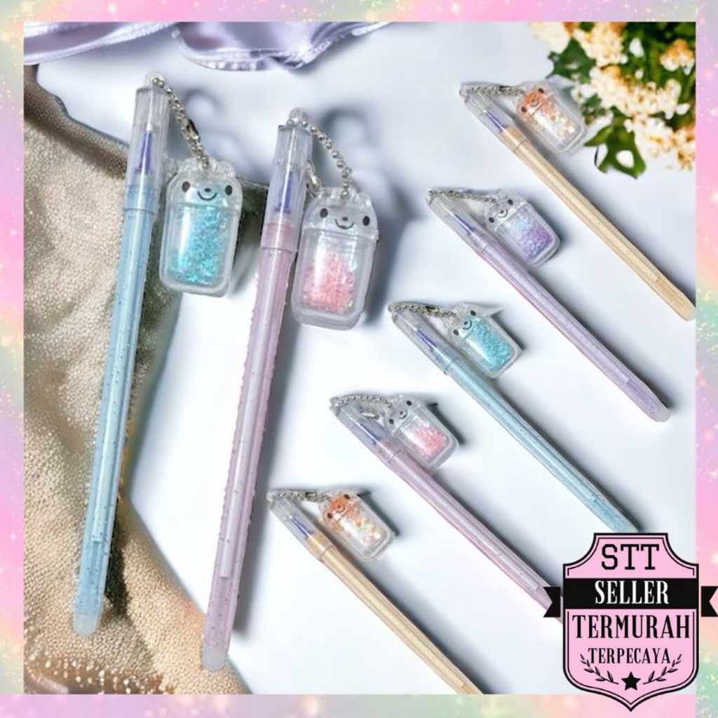 

STT Pulpen Gantungan Beruang Inpods Glitter Lucu Imut Pena Gel Karakter Bear Pen Dapat Dihapus Pulpen Gel Karakter 0.5mm Perlengkapan Sekolah Erasable Gel Pen