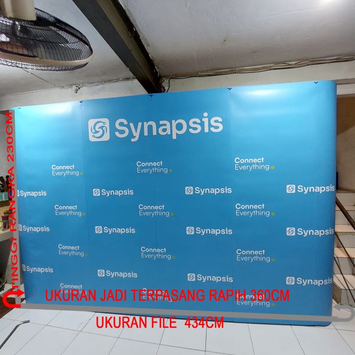 

Backwall portable / backdrop 3 x 4 straight or curve khusus daerah