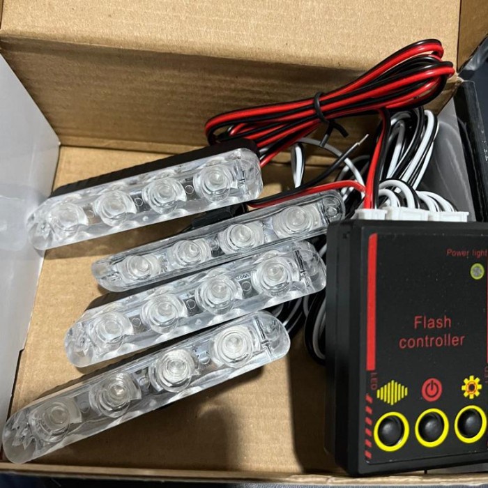 

Terbaru Lampu Kedip Grill Led 9106 9104 4 Mata 12V Dengan Controller On Off Promo Terlaris