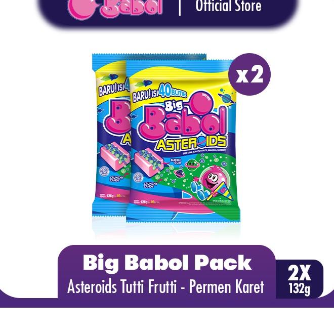 

Big Babol Asteroids Crunchy 256G - Permen Karet Rasa Buah (Tutti Semangka Bluberi) (2 Pas)