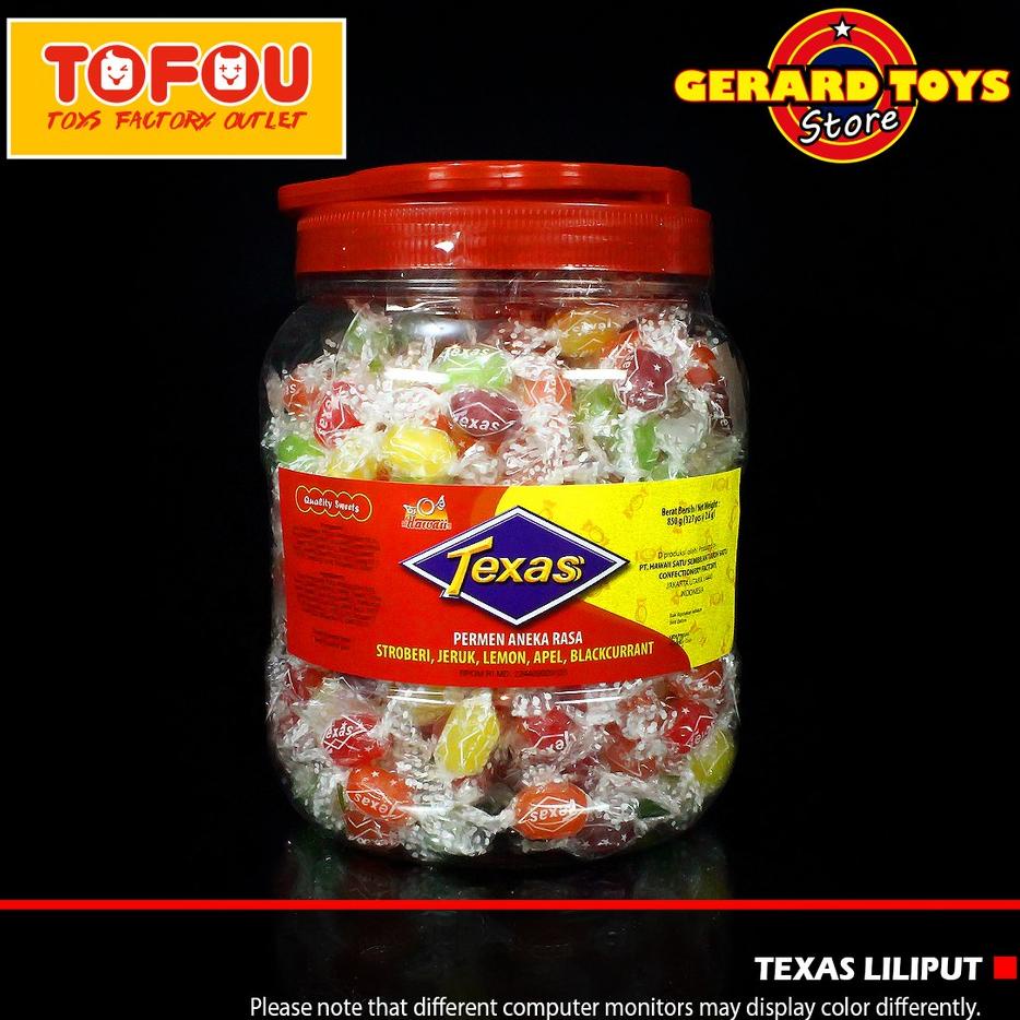 

Permen Buah Texas Liliput Toples Isi 327Pcs Enaknya Mantap