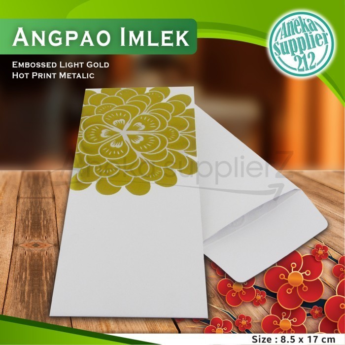 

New! Angpau Merah - Angpao Imlek - Amplop Imlek bunga Emas 6 pcs Limited