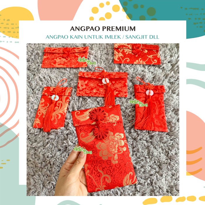 

New! Angpao Kain Premium Amplop Imlek Sangjit Tunangan Chinese New Year Limited