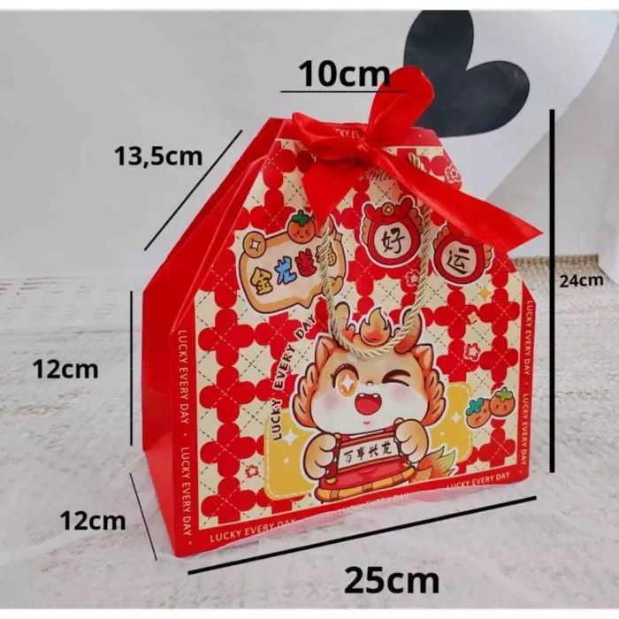 

New! Giftbox Imlek Dragon - Paperbag Imlek Naga - Acc CNY GB231 Limited