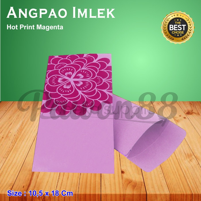 

New! Angpau Merah - Angpao Imlek -Amplop Imlek bunga MAGENTA 6 pcs PINK Limited