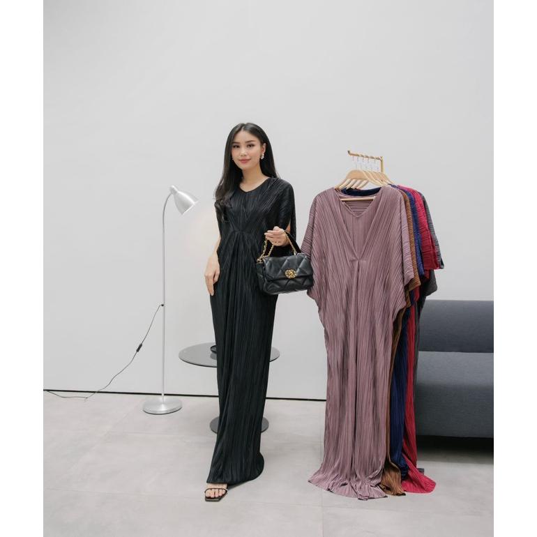 KAFTAN WANITA | ALMEERA KAFTAN SILKY PLEATS | DRESS INARA RUSLI