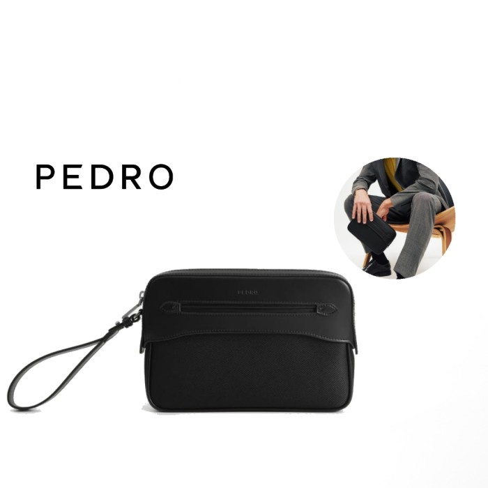 PEDRO ORIGINAL MEN 320049 CLUTCH HANDBAG PRIA - BLACK