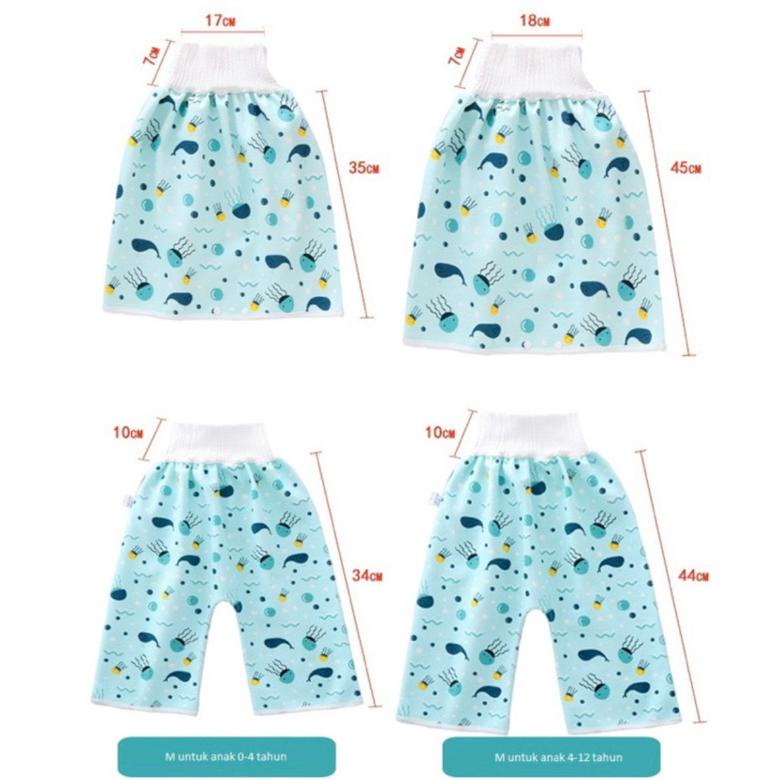 Promo Awa Ltahun Celana Rok Ompol Ngompol Anak Bayi/ Celana Perlak Pipis Anak Waterproof/ Rok Clodi 