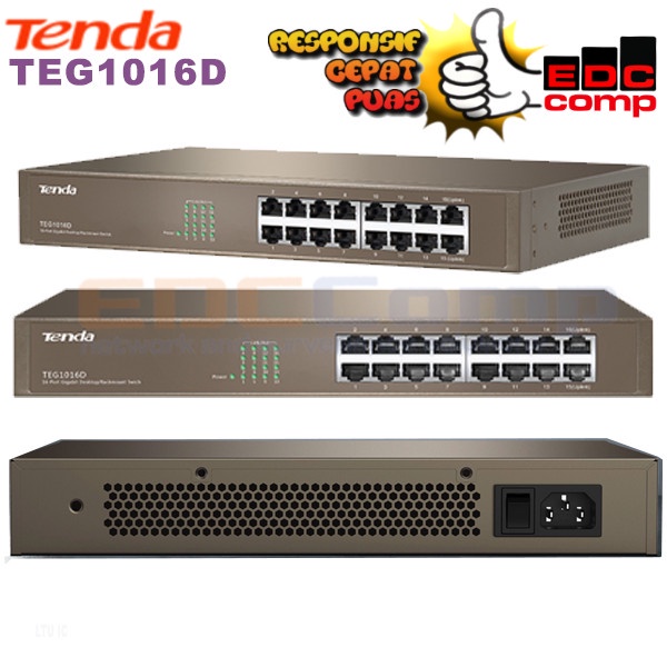TENDA TEG1016D 16-PORT GIGABIT ETHERNET SWITCH16 PORT GIGABIT SWITCH