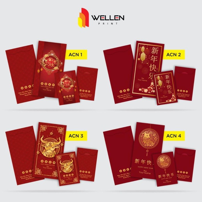 

New! Promo - Wellen Print - Angpao Imlek Print Custom Nama / Cetak Angpao Limited