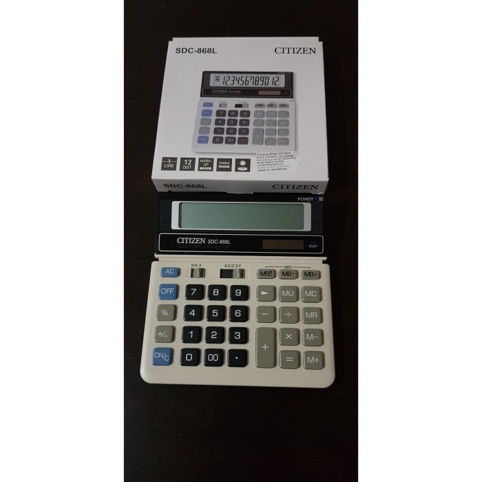 

CALCULATOR CITIZEN SDC 868 L ORIGINAL TERBARU