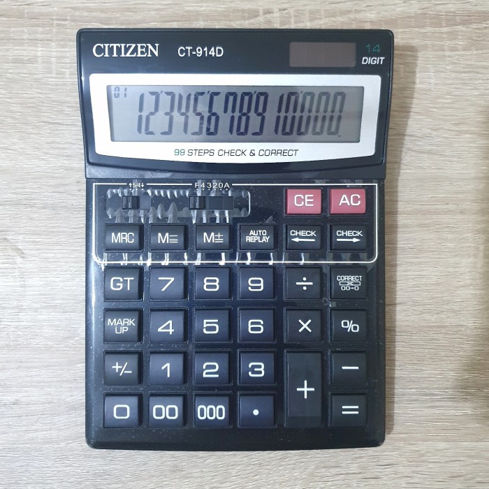 

KALKULATOR CITIZEN CT 914D - KALKULATOR 14 DIGIT ORIGINAL TERBARU