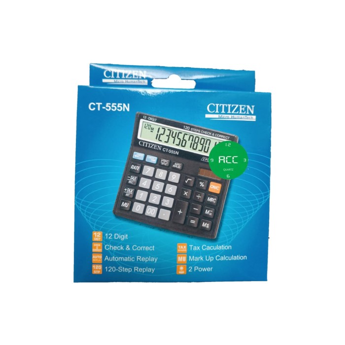 

KALKULATOR CITIZEN CT-555N ORIGINAL TERBARU