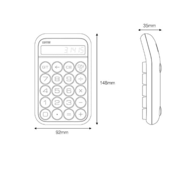 

LOFREE HANDHELD STUDENT'S SCIENTIFIC CALCULATOR KALKULATOR BLUETOOTH ORIGINAL TERBARU