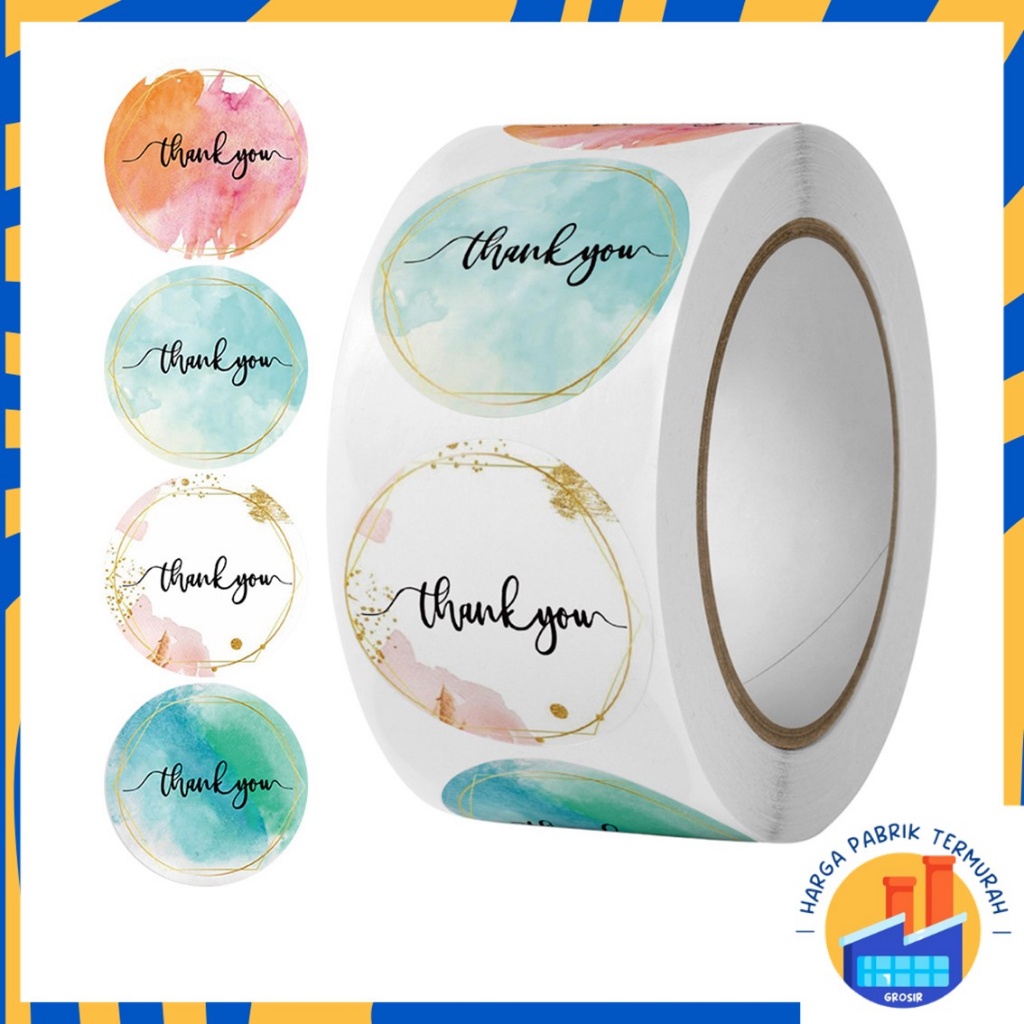 

HPT Sticker Thank You Roll Isi 500 Pcs Stiker Terima Kasih Warna Self Adhesive Seal Label Roll Sticker Thank You 2Cm Tempelan Ucapan Terimakasih Bulat 500pcs Segel Order Packing Motif Bunga Love Serbaguna