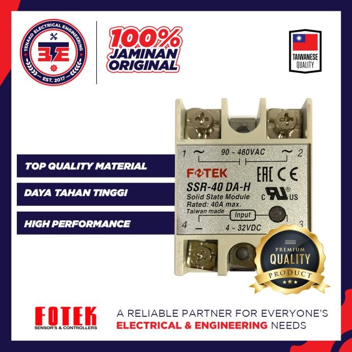 Fotek Ssr-40Da-H / Ssr 40Dah Solid State Relay Fotek 40 Amper