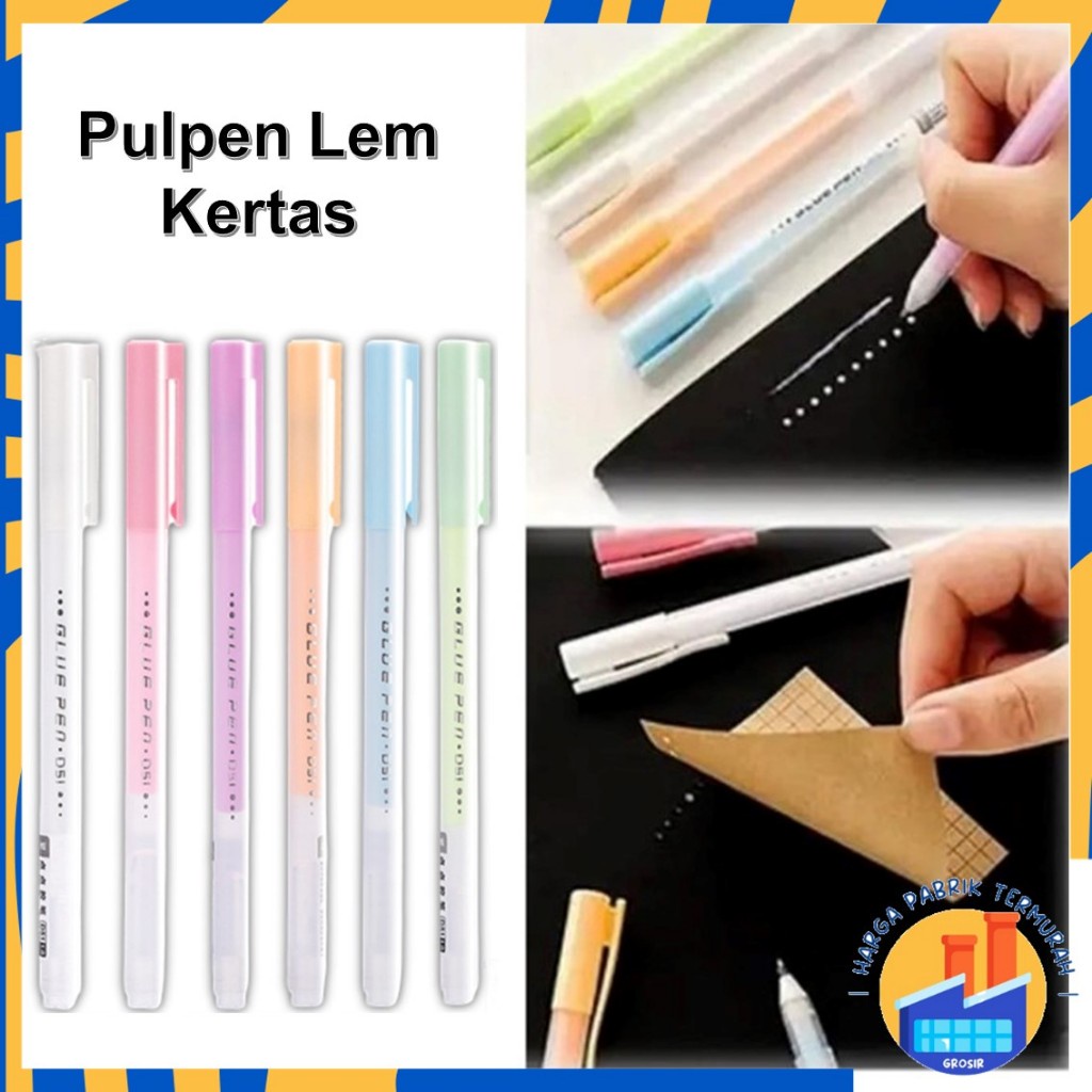 

HPT Pulpen Lem Kertas Cepat Kering Lem Cair Anti Bocor Bentuk Pena Glue Pen Stiker Scrapbook Diy Untuk Anak-Anak