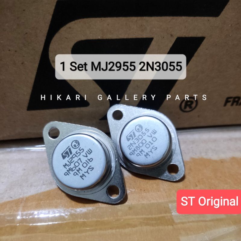 [1 SET] TR MJ2955 2N3055 ORI ST Transistor Jengkol 1 set Asli ST MJ2955 2N3055 Tr Jengkolan ORI ST