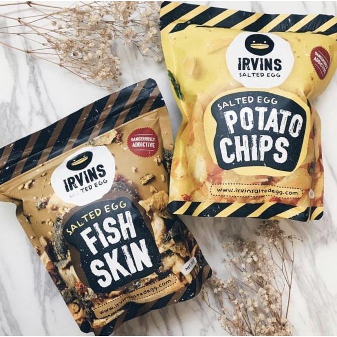 

BIG SALE [SMALL] IRVINS SALTED EGG POTATO CHIPS & FISH SKIN 105GRAM !!!!!