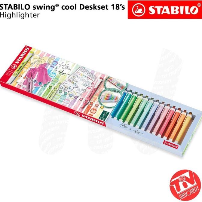 

Highlighter Stabilo Swing Cool Original Deskset 18 Colors Terbaik