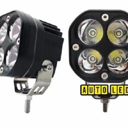 Lampu Sorot LED Cree 40W 4 Mata, IP67, Putih Terang 12V DC, 4800 Lumens, Bracket Mounting