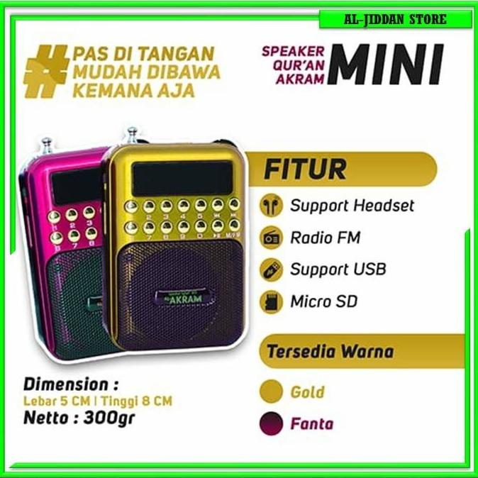Speaker Speker Spiker AlQuran AlQur'an Al-Qur'an Quran Digital Mini