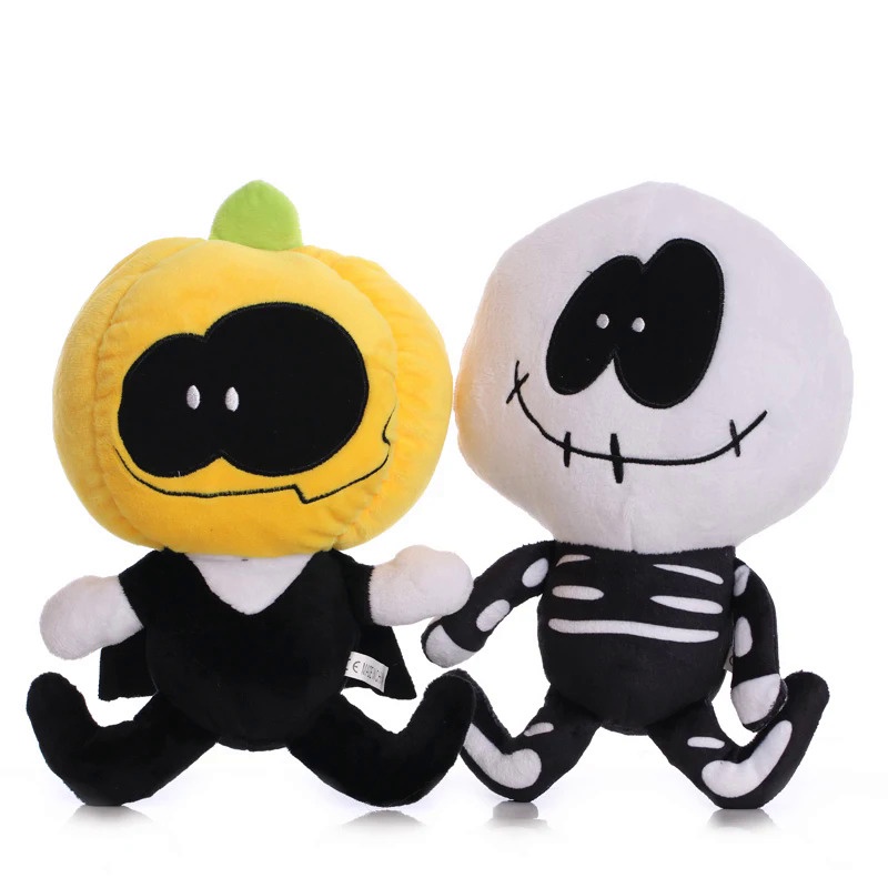 2pcs/lot 23cm Cute Anime Friday Night Funkin Skid Pump Soft Stuffed Animals Toys for Kids Children G