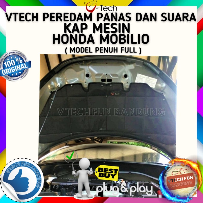 Vtech Peredam Panas Dan Suara Kap Mesin Honda Mobilio 2018 Hitam