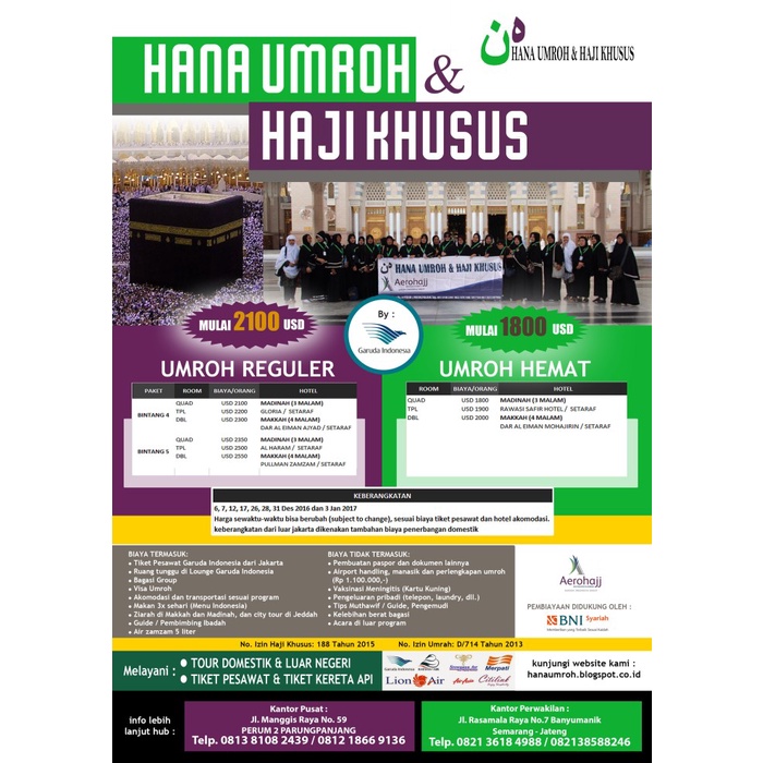 

desain brosur spanduk UMROH