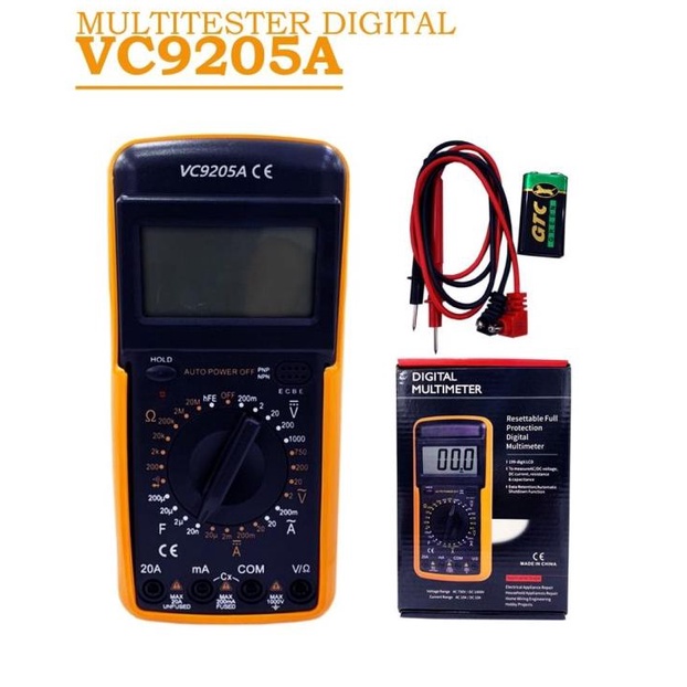 Multitester Digital VC-9205A / Tester Digital VC9205A / Alat Service |banting harga