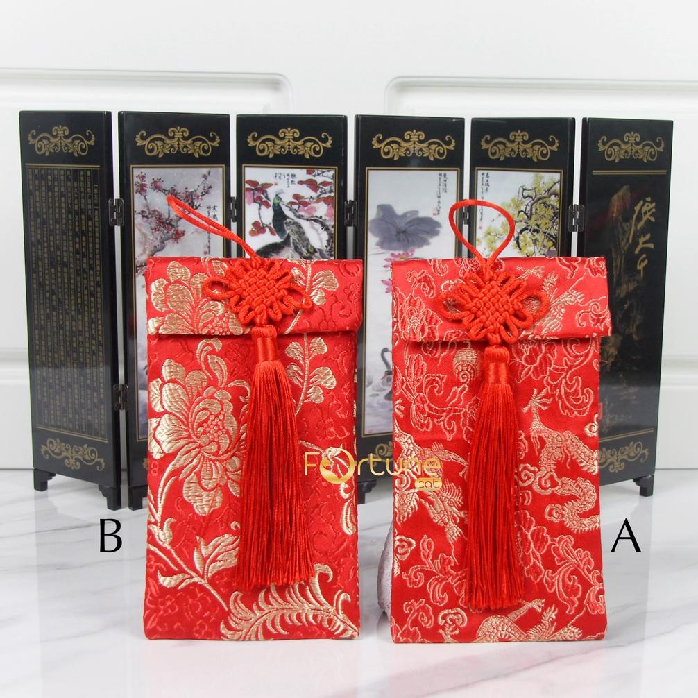 

CR - Angpao Imlek 2024 Kain Chinese New Year Sangjit Wedding Engagement Hong bao Red Envelope Gantungan TERLARIS