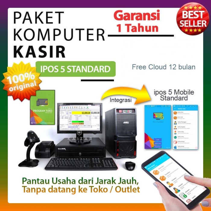 

Komputer Kasir Memukau Komplit Include Printer Barcode Xprinter