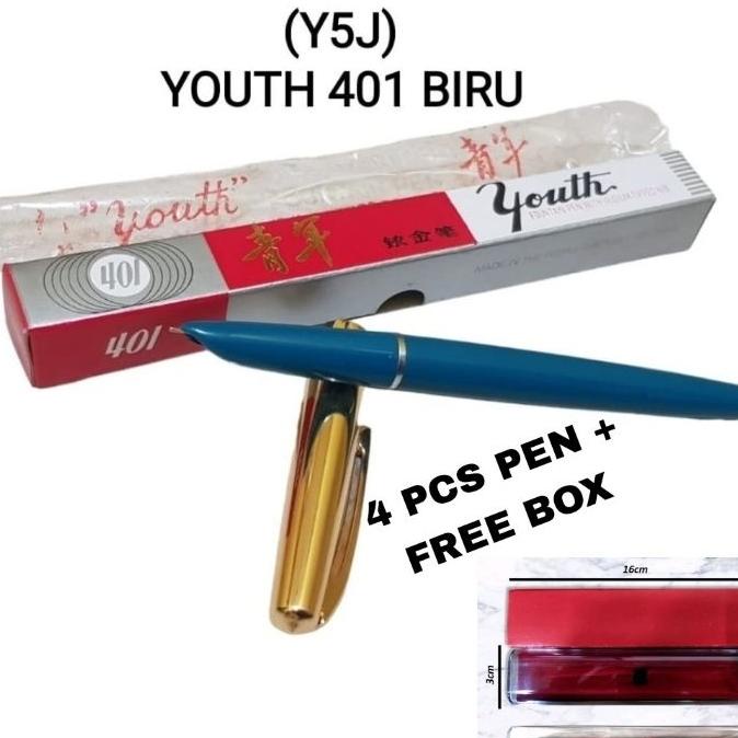 

Paket Grosir Fountain (Y5J) + Free Box . Youth 401 Blue. A Pul Tinta Isi Ulang Ink