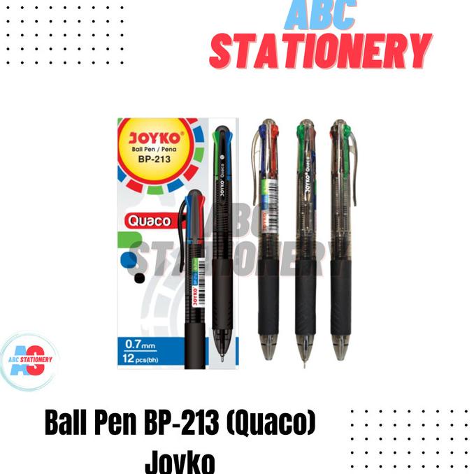 

Pulpen Joyko BP-213 Quaco 4 warna (isi 12 pcs)