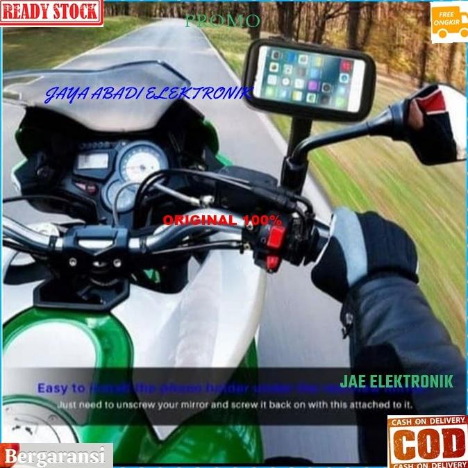 J146 Holder handphone pegangan hp spion motor waterproof anti air map