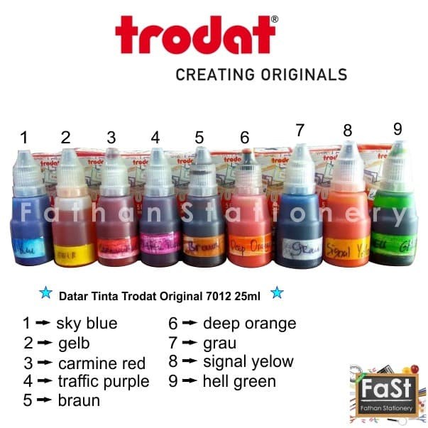 

Tinta Stempel Trodat 7012 25ml (Varian Khusus) Original