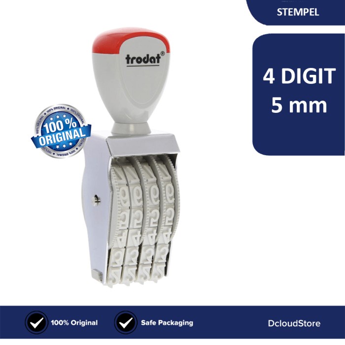 

Stempel Manual 4 Digit Trodat Cap Stempel Angka Nomer Nomor 5 mm