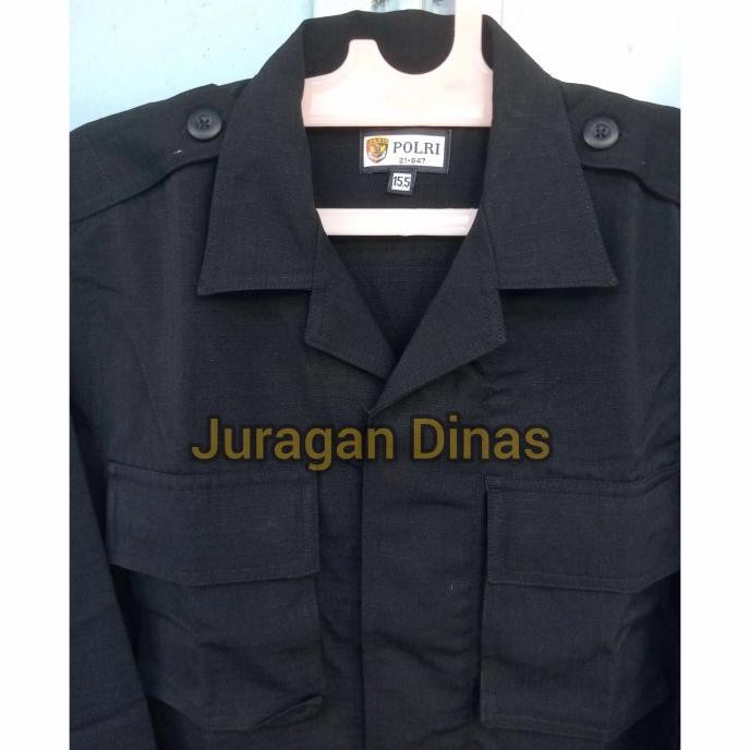 Seragam 1 Stel Baju PDL Hitam Brimob Original Asli Jatah POLRI 2021