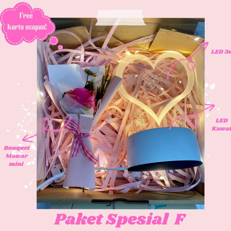 

Terlaris! Kado Spesial Pasangan Kado ulang tahun spesial cewek hadiah ulang tahun pacar hadiah wisuda anniversary LED 3D Hijab pashmina dompet wanita coklat box kado Original