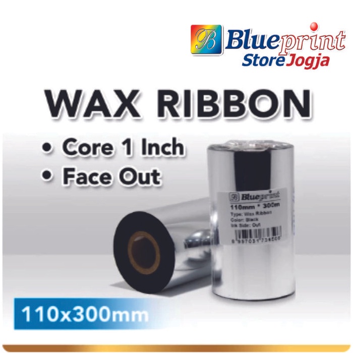 

,,,,,,,] Ribbon Wax Barcode Label 110x300m Blueprint Thermal Transfer Ribbon