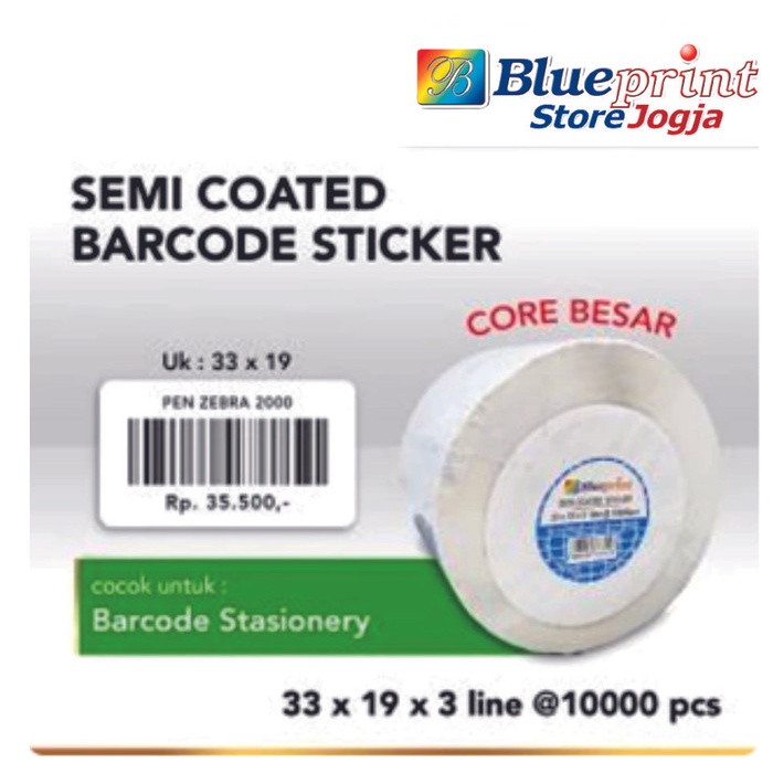 

#####] Sticker label Semicoated 33x19x3Line BLUEPRINT Core 3 inch 10.000Pcs