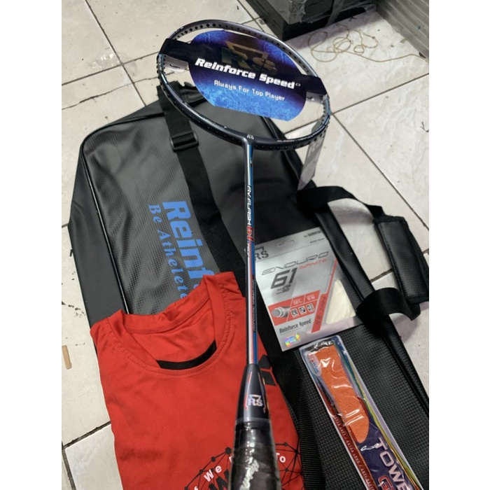 Terlaris Raket Badminton New Rs Av Flash 61 Prof Full Set Komplit Original Gratis Ongkir