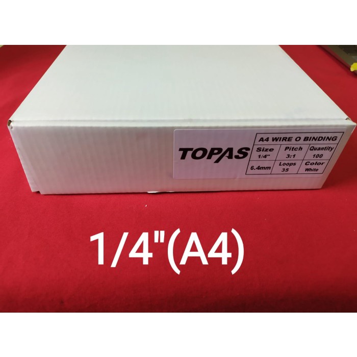 

Ring Jilid kawat TOPAS Wire 35 Rings Binding Ukuran 1/4 ''6,4 MM- A4