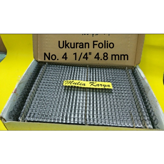 

Spiral Kawat Jilid F4 Folio No 4 ukuran 1/4" 4.8 mm