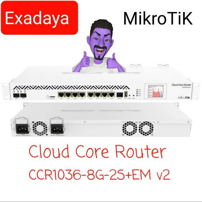 Mikrotik Routerboard CCR1036-8G-2S+EM v2 8 port gigabit + 2 SFP+ (10G)