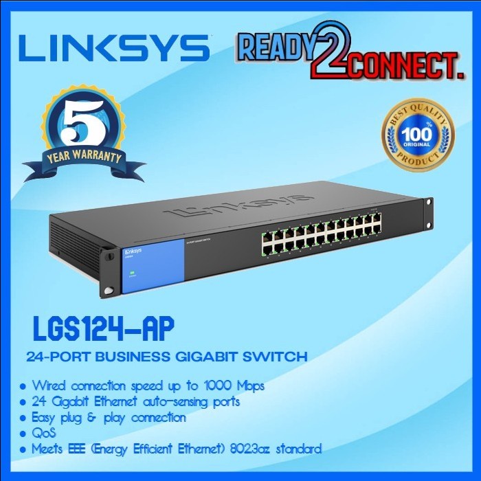 Linksys LGS124 24-Port Business Gigabit Switch
